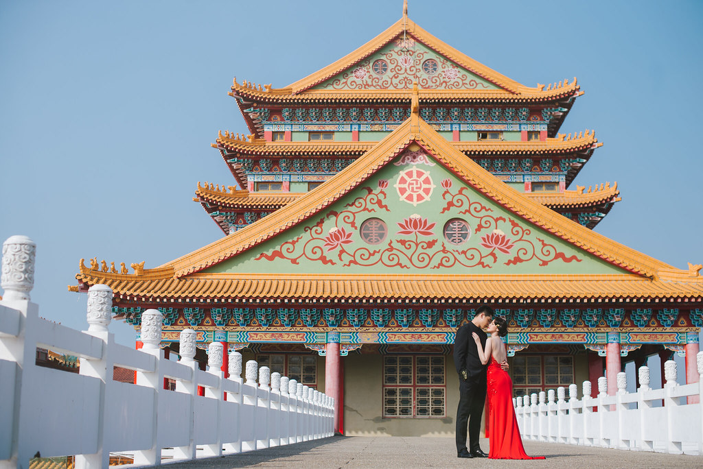 [自助婚紗] 家立＆家伶｜鹿耳門聖母廟｜白鷺灣｜老塘湖藝術村